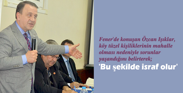 'Bu şekilde israf olur'