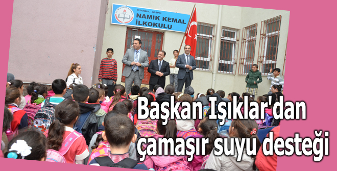 Başkan Işıklar'dan çamaşır suyu desteği