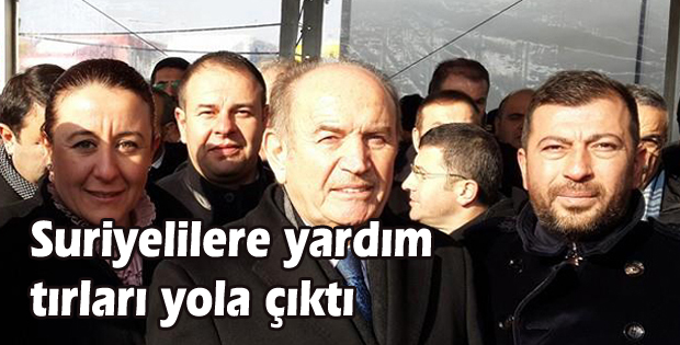 Suriyelilere yardım tırları yola çıktı