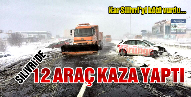 Silivri Parkköyde 12 araç kaza yaptı