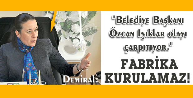 Demiral: Fabrika kurulamaz