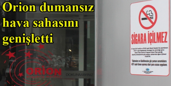 Orion dumansız hava sahasını genişletti