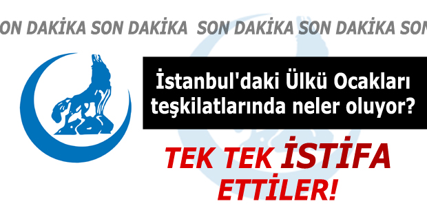 İstanbul Ülkü Ocakları teşkilatlarında istifa krizi!