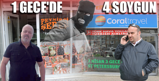 1 gece'de 4 soygun