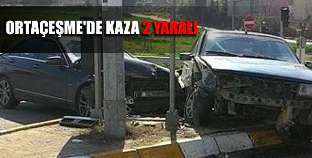 Ortaçeşme'de kaza 2 yaralı