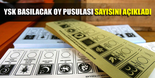 YSK basılacak oy pusulası sayısını açıkladı