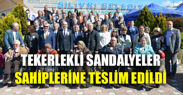 Tekerlekli sandalyeler sahiplerine teslim edildi