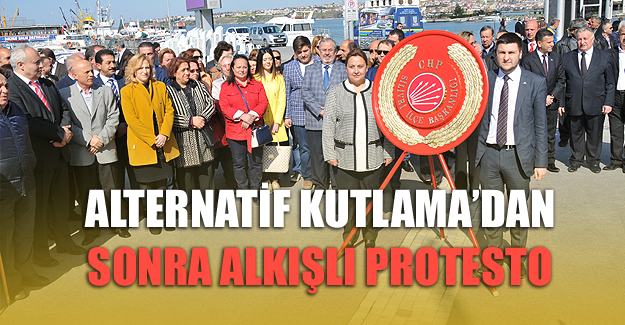 Alternatif kutlama'dan sonra alkışlı protesto