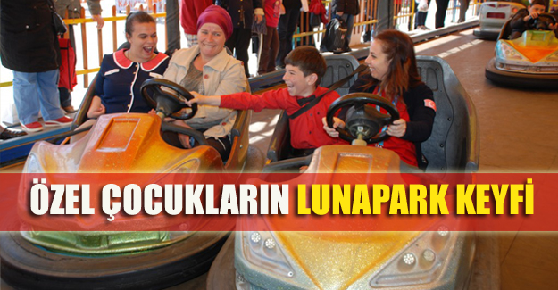 Özel çocukların lunapark keyfi