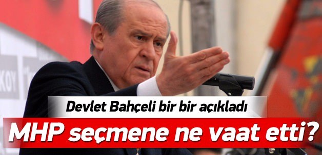 İşte MHP'nn seçim vaatleri