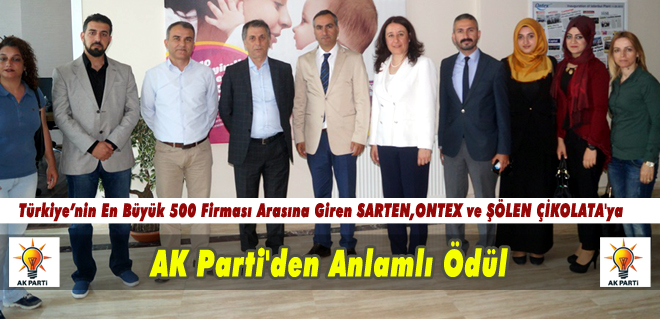 AK Parti'den Silivri'deki sanayi devlerine plaket