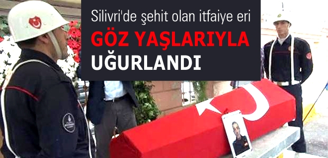 Şehit itfaiye eri için tören düzenlendi