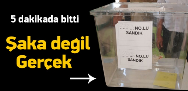 Bu köyde yanlız 1 kişi oy kullandı!