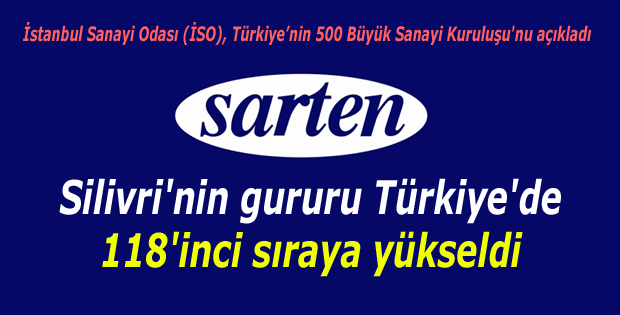 Sarten Türkiye'nin 118'i