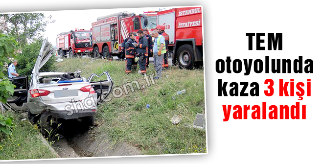 TEM otoyolunda kaza 3 kişi yaralandı