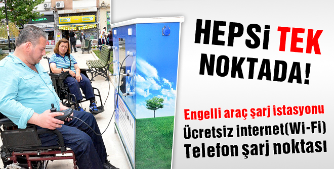 Engelli araç şarj istasyonu kuruldu