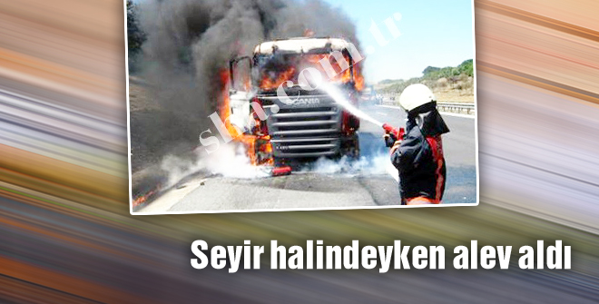 Seyir halindeyken alev aldı