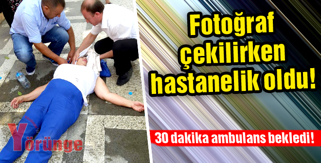 Fotoğraf çekilirken düştü!