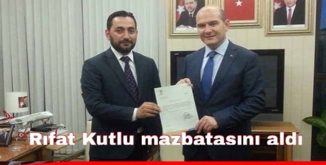 Rıfat Kutlu mazbatasını aldı
