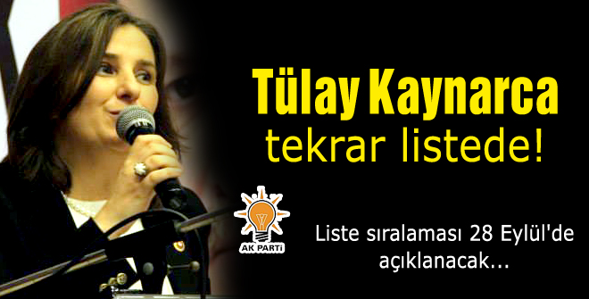 Tülay Kaynarca listede!