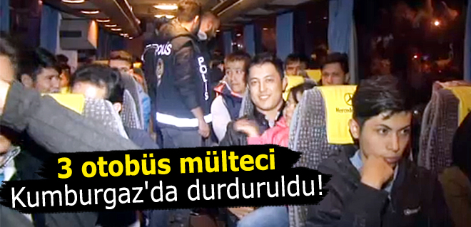 3 otobüs mülteci Kumburgaz'da yakalandı