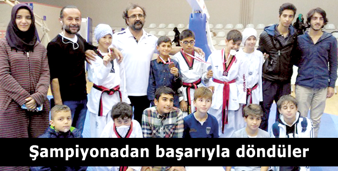 Şampiyonadan başarıyla döndüler