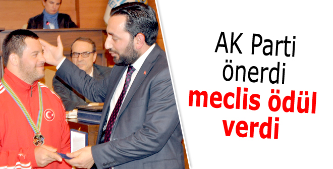 AK Parti önerdi meclis ödül verdi