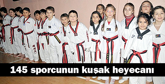 145 sporcunun kuşak heyecanı