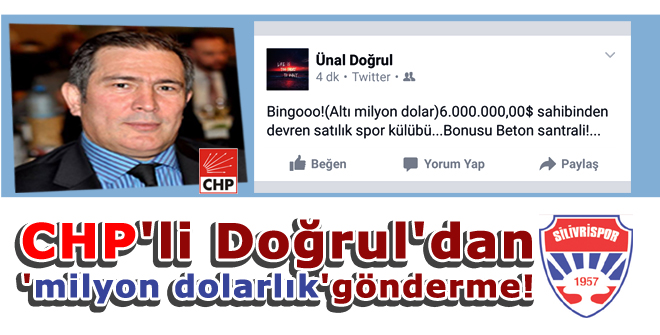 CHP'li Doğrul'dan 'milyon dolarlık' gönderme!