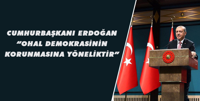 Cumhurbaşkanı Erdoğan; OHAL'i değerlendirdi