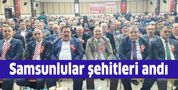 Samsunlular şehitleri andı