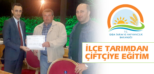 İlçe Tarım tarafından çiftçiye eğitim verildi