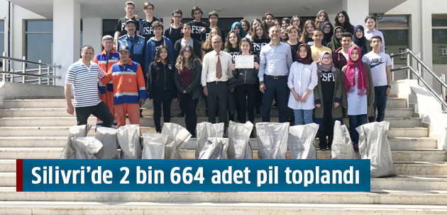 2 bin 664 kilogram pil toplandı