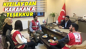 Kızılay'dan Karakan'a teşekkür