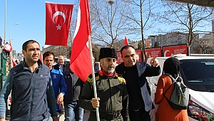 İdlib şehitleri için Çanakkale'ye yürüyor