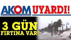 AKOM'dan fırtına uyarısı...
