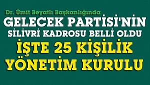 Gelecek Partisi'nin Silivri kadrosu belli oldu