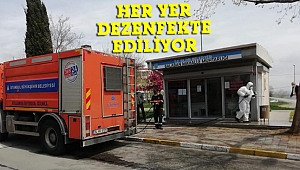 Her yer dezenfekte ediliyor