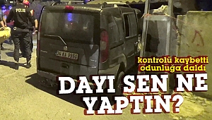 Kontrolünü kaybeden araç odunluğa girdi