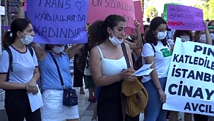Kadınlardan Pınar Gültekin protestosu