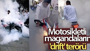 İstanbul’da motosikletli magandaların 'drift' terörü kamerada