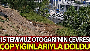 Otogarın çevresi çöp yığınlarıyla doldu