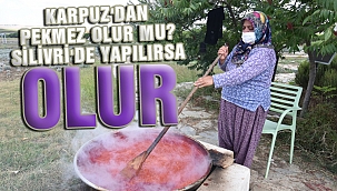 Silivri'de karpuzdan pekmez yapıldı