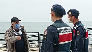 Jandarma Silivri'de koronavirüs denetimi yaptı