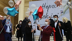Öğretmenlerine yazdıkları yüzlerce mektubu balonlarla gökyüzüne yolladılar