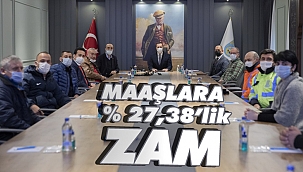 Personel maaşlarına % 27,38’lik zam yapıldı