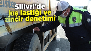 Silivri'de helikopter destekli kış lastiği ve zincir denetimi