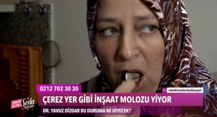 Çerez gibi inşaat molozu yiyen kadın, köyden toprak getirtiyor