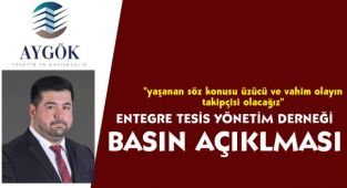 Entegre tesis yönetiminden basın açıklaması