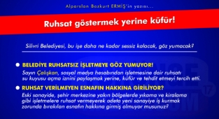 Alparslan Ermiş - Ruhsat göstermek yerine küfür!